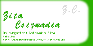 zita csizmadia business card